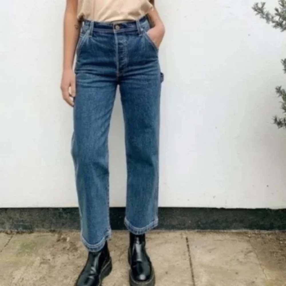 Levi's Ribcage Ankle Utility Straight Leg Jeans Carpenter Pants - Picture 6 of 12